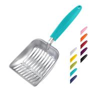 WePet Cat Litter Scoop, Aluminum Alloy Sifter, Kitty Metal Scooper, Deep Shovel, Long Handle, Poop Sifting, Kitten Pooper Lifter, Durable, Heavy Duty, for Litter box