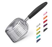 WePet Cat Litter Scoop, Aluminum Alloy Sifter, Kitty Metal Scooper, Deep Shovel, Long Handle, Poop Sifting, Kitten Pooper Lifter, Durable, Heavy Duty, for Litter box