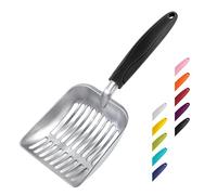 WePet Cat Litter Scoop, Aluminum Alloy Sifter, Kitty Metal Scooper, Deep Shovel, Long Handle, Poop Sifting, Kitten Pooper Lifter, Durable, Heavy Duty, for Litter box