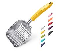 WePet Cat Litter Scoop, Aluminum Alloy Sifter, Kitty Metal Scooper, Deep Shovel, Long Handle, Poop Sifting, Kitten Pooper Lifter, Durable, Heavy Duty, for Litter box