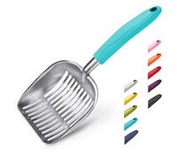 WePet Cat Litter Scoop, Aluminum Alloy Sifter, Kitty Metal Scooper, Deep Shovel, Long Handle, Poop Sifting, Kitten Pooper Lifter, Durable, Heavy Duty, for Litter box