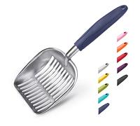 WePet Cat Litter Scoop, Aluminum Alloy Sifter, Kitty Metal Scooper, Deep Shovel, Long Handle, Poop Sifting, Kitten Pooper Lifter, Durable, Heavy Duty, for Litter box