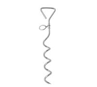 WePet Dog Tie-Out Stake, Durable Silver Spiral Ground Anchor, Secure Outdoor Tethering for all Cable Leash Chain, Camping Accessories, Rust-Resistant, Easy Installation, Large, 46 cm