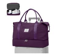 WEPLAN Easyjet Cabin Bag 45x36x20 Underseat Travel Duffel Bag Women Men Weekend Overnight Bags Flight Holdall Carry on Hand Luggage Sport Gym Bags Mum Hospital Maternity Womens,A09-Dark Purple