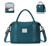 WEPLAN for Ryanair Airlines Underseat Cabin Bag 40x20x25 Travel Duffel Bag Women Men Weekend Overnight Bags Flight Holdall Carry on Hand Luggage Sport Gym Bags Mum Hospital Maternity,Peacock Blue