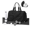 WEPLAN Gym Bag Womens Men Sports Duffle Bag Travel Duffel Bags Weekend | Gym Bags with Shoes Compartment and Wet Pocket,Overnight Bag Holdall Hospital Bag for Swimming Fitness Sport,B1-Black