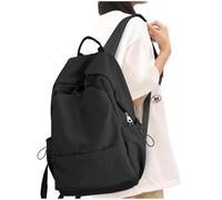 WEPLAN School Backpack Womens Secondary School Bag for Girls Boys Teenage College Rucksack Bag for Women Lightweight Casual Daypacks Bookbag Waterproof 14 inch Laptop Backpack Work Travel,H1-Black