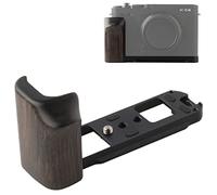 WEPOTO X-E4 Handgrip L-Shape Grip with Quick Release Plate for Arca,Wood Side Handle,Compatible with Fujifilm X-E4 Camera GP-XE4-B