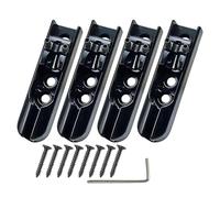 Weppduk Bass Bridge Tailpiece - Single String Bass Bridge | 4X Metal Guitar Bridge Replacement with Screws & Wrench, Bass Guitar Parts for Electric Bass Jazz Guitar