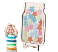 Weppduk Classroom Reward Glass, Classroom Reward Glass, Star and Dinosaur Bulletin Board Chart | 25-Piece Positive Behavior Chart Reward Glass for Girls Tools