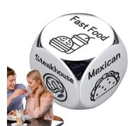 Weppduk Date Night Dice, Date Night Cube for Couples, Food Decision Cube for Couples, Durable Dinner Cube, Romantic Food Cube for Valentine's Day, Christmas, Birthday