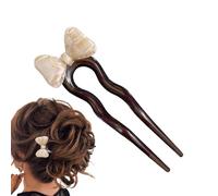 Weppduk French Twist Hairpin, French Hair Pin - Chinese Hair Stick - Cute Chinese Hairpin Aesthetic Hair Accessory U Pins for Women and Girls Hair Bun