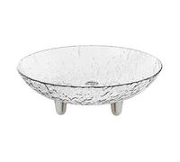 Weppduk Fruit Bowl Container - Multi-purpose Storage for Snacks, Fruits, Vegetables & Bread | Modern, Transparent Plastic Bowl | Injection Molded PET+ABS | 0L Capacity