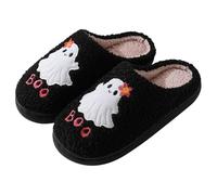 Weppduk Ghost slippers, Halloween ghost house slippers, slippers for women, fluffy slippers for indoor and outdoor use, cute, fluffy, soft slippers for creepy, 40 41, 8 UK