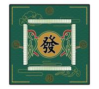 Weppduk Mahjong Table Mat, Mahjong Mat for Table, 27 x 27 Inch Mahjong Tablecloth for Playing Cards, Retro Mahjong Accessories, Dice Game Tablecloth, Tile Play Mats for