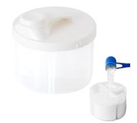 Weppduk Milk Powder Box, Baby Food Dispenser, Rotating Formula Holder for Storing Snacks, Rice Noodle Box with 4 Compartments, Snack Storage, Recipe Holder, Food Storage