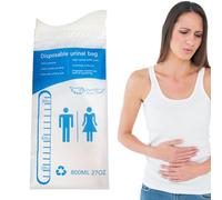 Weppduk Portable Urinal Bag, Urinal Bag Gel, 800 ml Urine Bag and Vomit Bag, Portable, Water-Repellent, Unisex Urinal Bag for Pregnant Women and Patients