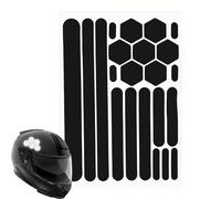Weppduk Reflector Sticker - Adhesive Reflector | Reflective Black Stickers | Reflective Helmet Tape | Night Warning Stickers | Car Safety Night Reflectorfor Strollers, Scooters and Roller
