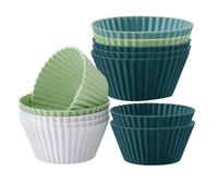 Weppduk Silicone Muffin Cases, Silicone Cupcake Cases - Pack of 12 Pastry Liners | Reusable Muffin Cases Non-Stick for Cupcakes, Round Cupcake Holders, Cups for Baking