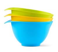 WePrep | Colourful Mixing Bowl Set | 3 x 2L | Made in Britain | BPA-Free & Food Safe | Stackable | Microwave & Dishwasher Safe | Pouring Spout & Handle | Perfect for Baking, Meal Prep & Family Cooking