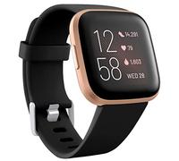 Wepro Compatible with Fitbit Versa Strap/Fitbit Versa 2 Strap - Smooth Silicone Classic Replacement Wristband Straps for Fitbit Versa/Versa Lite/Versa 2, Small Black