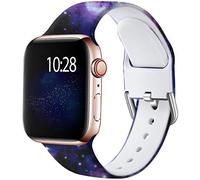 Wepro Replacement Strap Compatible with Apple Watch Strap 41mm 40mm 38mm 42mm, Pattern Printed Soft Silicone Wrist Bands for Apple Watch SE/Ultra/Ultra 2/iWatch Series 10/9/8/7/6/5/4/3/2/1, Stars