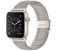 Wepro Straps Compatible with Apple Watch Strap 41mm 40mm 38mm 42mm for Women/Men, Classic Mesh Business Metal Replacment Strap for Apple Watch SE/Ultra/Ultra 2/Series 10 9 8 7 6 5 4 3 2 1, Starlight