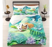 WEQEER Capybara Bed Linen 135 x 200 cm, Funny Capybara Duvet Cover, Cute Animals Bedding Set, Soft Cosy Duvet Cover for Children, Adults (9, Double 200 x 200 cm)