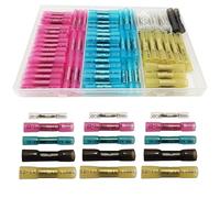 WeqeYent 150 Pcs Heat Shrink 10-26 AWG Wire Connectors, Heat Shrink Solder Seal Wire Connector, Terminal Set Electrical Wire Crimp Connector Assortment