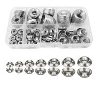 WeqeYent 180 Pcs Cup Washers, Metal Washers for Screws(M3-M9), Stainless Steel Countersunk Decorative Washers (#4#6#8#10#12#14#16)