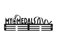 Weqizuerqi Award Display - Iron Trophy Ribbons Badge Frame Shelf - Letter Design Award Holder Display | for Men Women Athletes Boys Girls Runners Sports Races Gymnastics Soccer