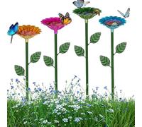 Weqizuerqi Bee Feeder, Bee Cup, 4 x Honeybee Feeder for Outdoors, Colour Attractive Beekeeping Liquid Supply for Education Committees, Backyard Landscaping