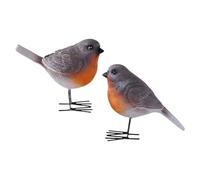 Weqizuerqi Bird Figurine,Robin Bird Sculpture | Decorative Resin Statue Ornaments for Outdoor Yard Porch and Indoor Living Room Bedroom Fireplace Bookshelf