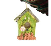 Weqizuerqi Birdhouses For Outdoors,Resin Outdoor Bird Nest - Elegant Nesting Box, Colorful Garden Decoration, Tree Mount Ornaments For Hummingbird Bluebird