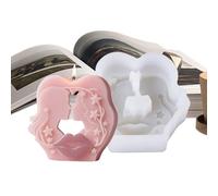 Weqizuerqi Candle Moulds - Chocolate Couple Shape for Decorative Purposes, Romantic Easy Demoulding Silicone Craft Mould for Epoxy Resin Plaster Aromatherapy Chocolate Decoration Home Decoration