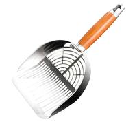 Weqizuerqi Cat Litter Scoop for Cat Litter Tray, Strainer Made of Stainless Steel, The Metal Scoop for Cat Litter Tray, for Indoor Cleaning of Cat Litter in Pet Households for Men and Women