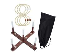 Weqizuerqi Children's Ring Toss Game | Throwing Game with Pearl Rings for the Garden - Fun Sports Games with Carry Bag for Garden, Lawn, Summer, Girls, Backyard, Party, Teenager, Picnic, Indoor