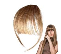 Weqizuerqi Clip on Real Hair Bangs - Women Human Hair Wig Clip-in Bangs,Covers Thinning Hair Daily Wear Hairpieces Sisters Wife Hair Extension Bangs for Gathering
