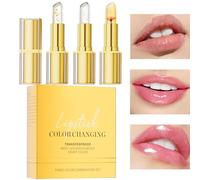 Weqizuerqi Color Change Lipstick, Moisturizing Color Change Lip Balm, Smudge Proof Moisturizing Makeup Lipstick for Dating Commuting Women Daily Use