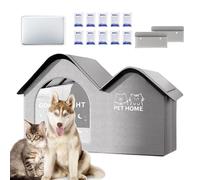 Weqizuerqi Cooling House for Cats, Portable Bite Resistant Shelter - Waterproof Cooling House with Refrigerant Pouch for Outdoor Travel