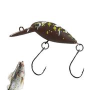 Weqizuerqi Crappie Crank Lures | Realistic Fishing Lure with Integrated Hooks, Artificial Swimming Lure Floating Type Minnow Crankbait for Lakes Rivers and Ponds
