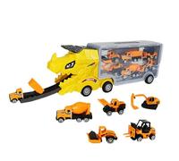 Weqizuerqi Dinosaur Transport Truck, Dinosaur Car Carrier Truck | 6 Car Dinosaur Shape Toy Truck Carrier - Deformation Catapulting Mega Hauler Toy, PlaysetSe Vehicle for