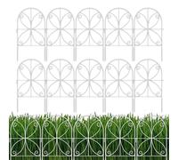 Weqizuerqi Garden Fence, Pack of 10 Animal Protection Fence for Dogs, Sturdy Lightweight Fence as Bed Border, Privacy Screen for Patio and Property Enclosure