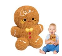 Weqizuerqi Gingerbread Cushion, Christmas Gingerbread Cushion, Decorative Sofa Cushion - Christmas Plush Throw Cushion, Stuffed Plush Doll Toy for Living Room, Bedroom, Decoration