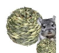 Weqizuerqi Grass Ball, Chew Balls Rabbit - Chew Toy for Rabbits, Timothy Grass Grinding Chew Toy, 10 x 10 cm, Natural, Hay Ball Chew Toy Balls for Rabbits, Guinea Pigs, Chinchilla