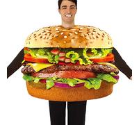 Weqizuerqi Halloween Fancy Dress - Hamburger Halloween Carnival Costume, Creative Clothing Accessories Funny Accessories for Theme Party Stage Show Women Men Carnival Role Play Festival