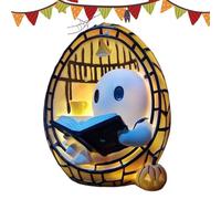 Weqizuerqi Halloween Night Light - Cuddly Lamp | Colour-Changing LED Decoration and Reading Light in Ghost Shape for Halloween, Suitable for Readers and Book Lovers, Perfect for Bedroom