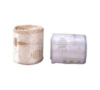 Weqizuerqi Jute Christmas Ribbon, 2 Rolls Jute Ribbon with Wired Edge for Tree Decoration, Craft Ribbon for Gift Wrapping and Wreaths, for Home, Party, Window, Garden Garland