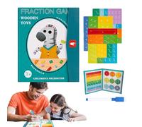 Weqizuerqi Magnetic Book of Fractions Demonstration | Puzzle with Fraction Tiles Handling Material for the Classroom | Versatile Educational Material Primary School