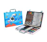 Weqizuerqi Painting Set for Children, Oil Pastel & Colouring Pencils Set - Educational Craft Accessories with Bright Colours for Creative Inspiration on the Go Holiday Camping Activities